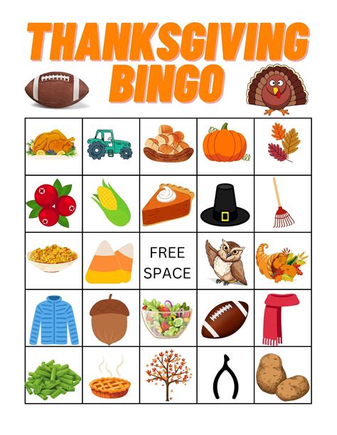 Free Printable Thanksgiving Bingo Cards For Large Groups