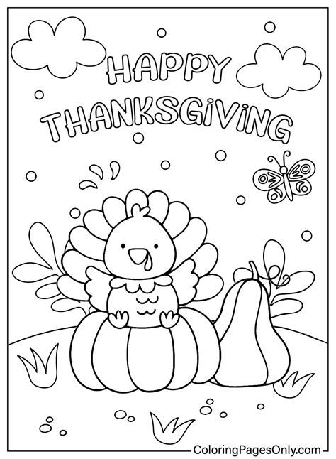 Free Printable Thanksgiving Color Page