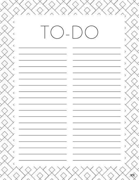 Free Printable To Do Lists To Get Organized
