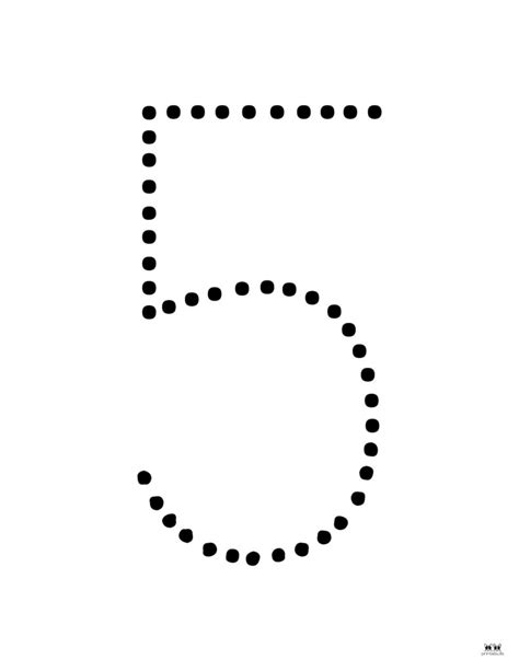 Free Printable Tracing Numerals To 5 On A 5 Frams