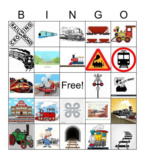 Free Printable Train Bingo