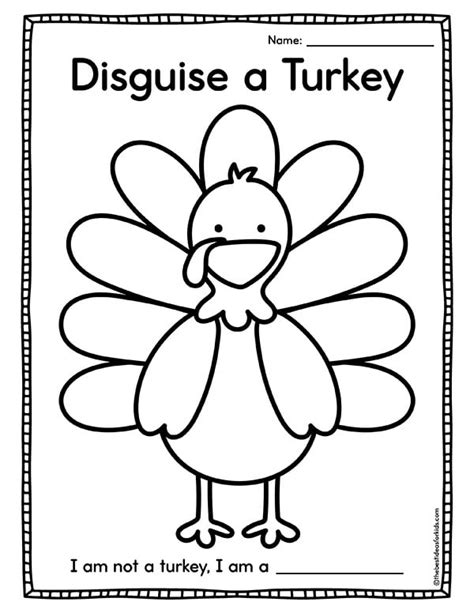 Free Printable Turkey In Disguise Template