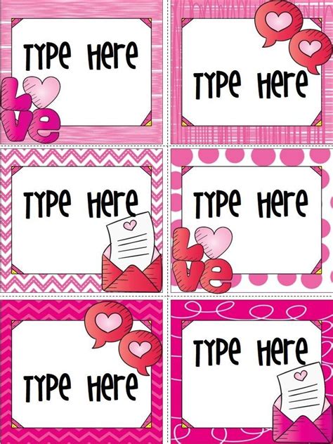 Free Printable Valentine's Day Name Tags