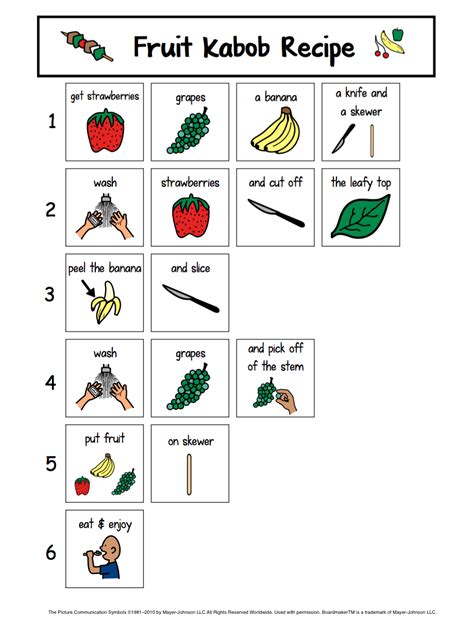 Free Printable Visual Recipes