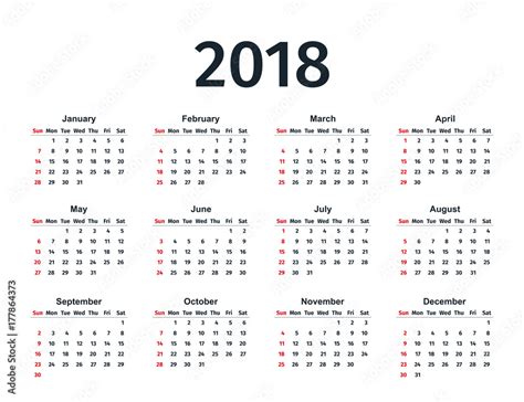 Free Printable Weekly Calendar 2018 With Week Numbers