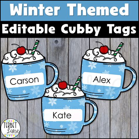 Free Printable Winter Cubby Tags