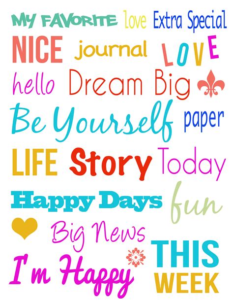 Free Printable Words To Cut Out