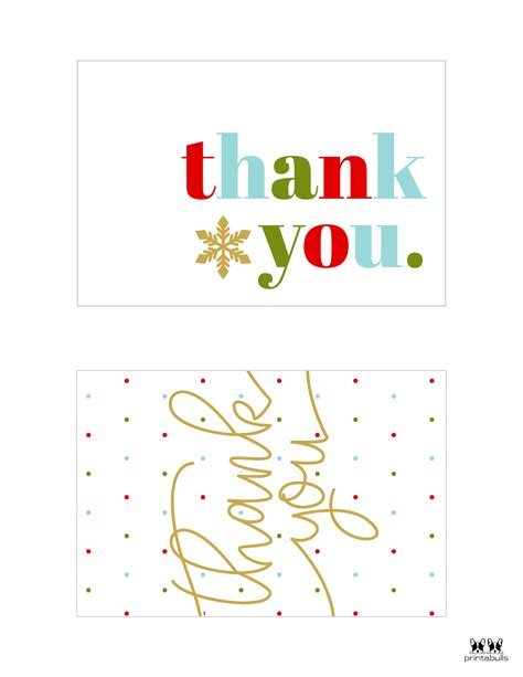 Free Printable Xmas Thank You Cards