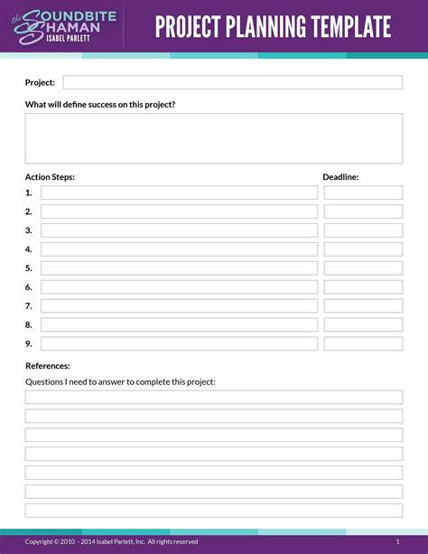 Free Project Template