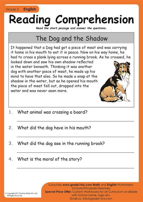 Free Reading Comprehension Worksheets With Answers Epub