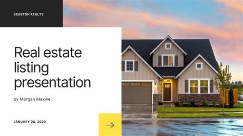 Free Real Estate Listing Presentation Template