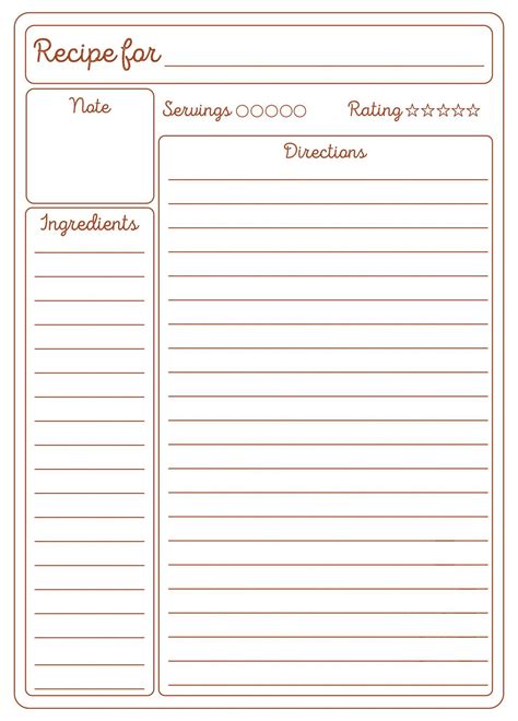 Free Recipe Templates To Type On