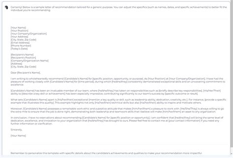 Free Recommendation Letter Generator Using AI to Assist You