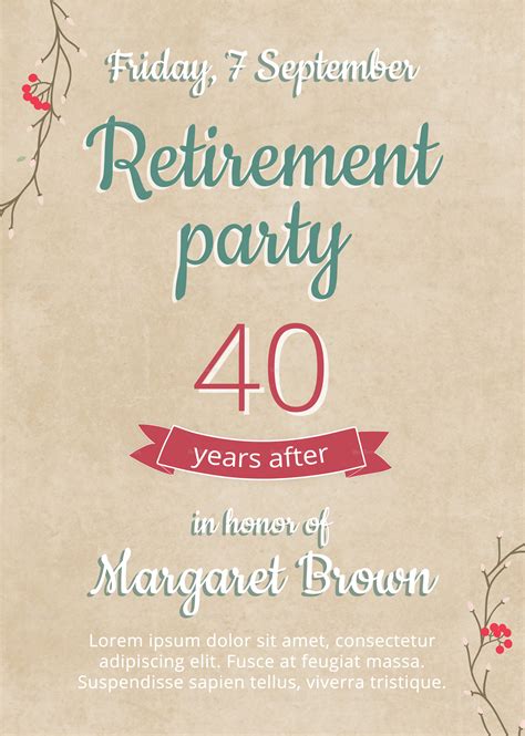 Free Retirement Flyer Templates