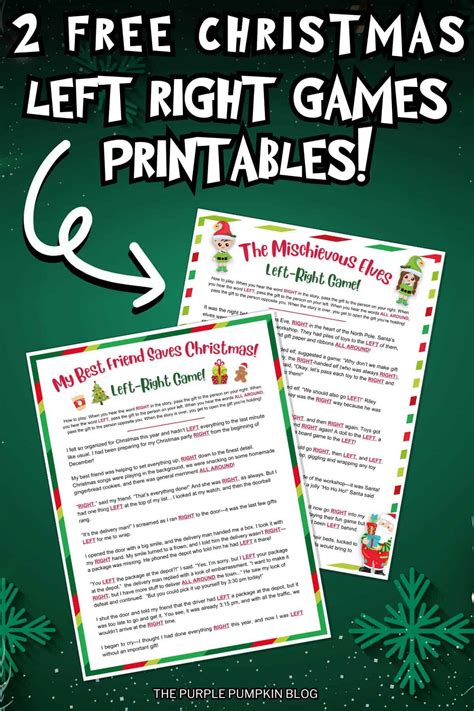 Free Right Left Christmas Game Printable