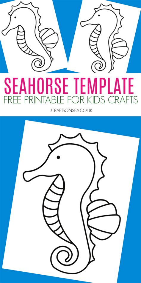 Free Seahorse Template