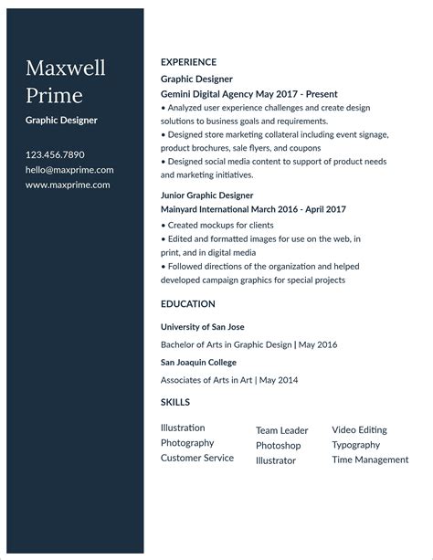 Free Simple Resume Templates Download