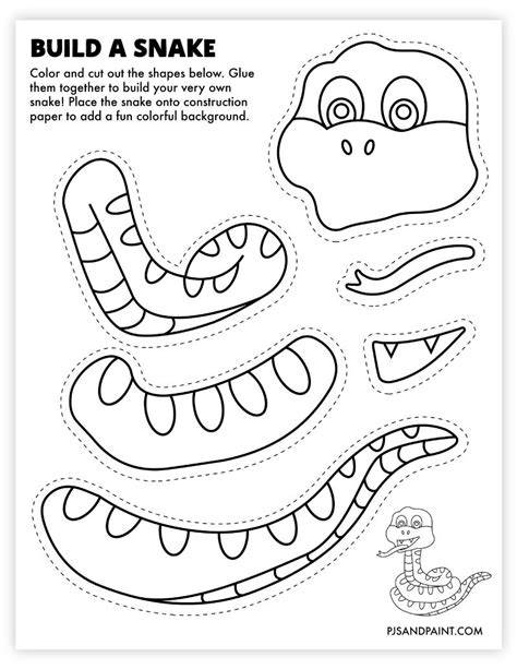 Free Snake Printable Cut Out Activities For Toddlers