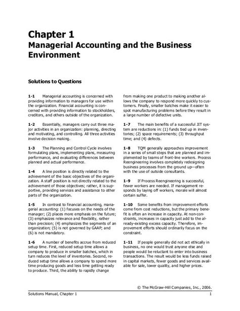 Free Solution Managerial Accounting 12th Edition Norren Epub