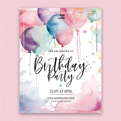 Free Template For Birthday Invite