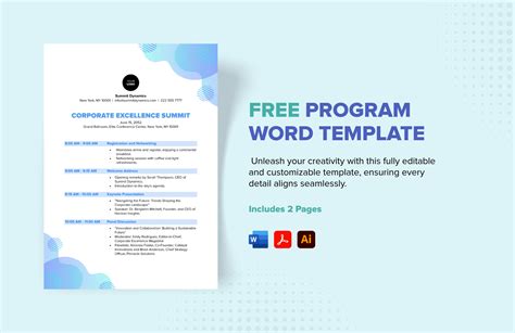 Free Template For Program