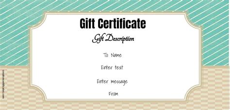 Free Templates For Gift Certificates