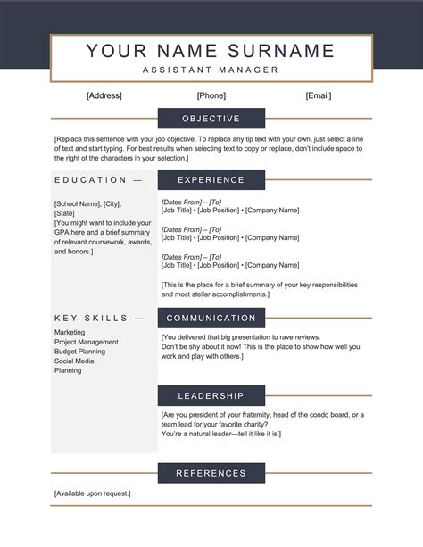 Free Templates Resume