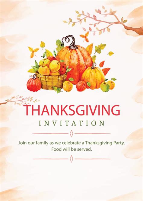Free Thanksgiving Printable Invitations