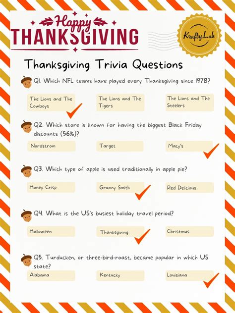 Free Thanksgiving Trivia Questions And Answers PDF