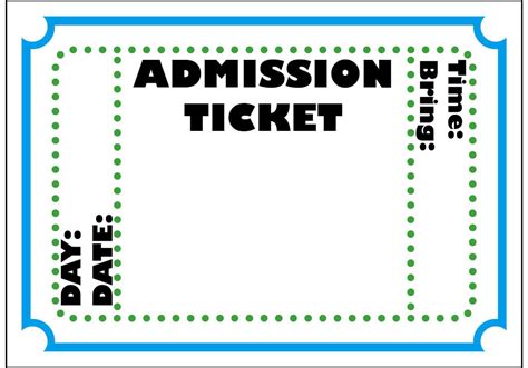 Free Ticket Template