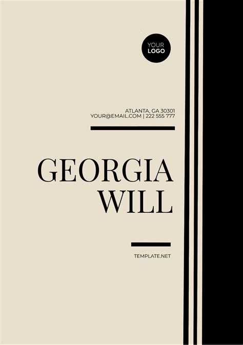 Free Will Template Georgia