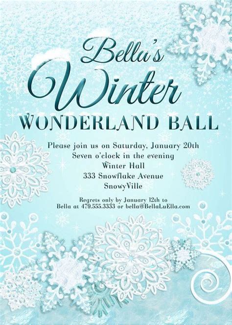 Free Winter Wonderland Invitations Templates