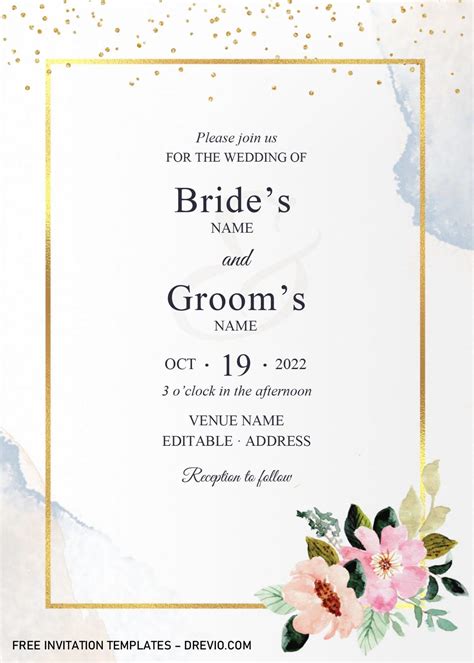 Free Word Templates For Wedding Invitations