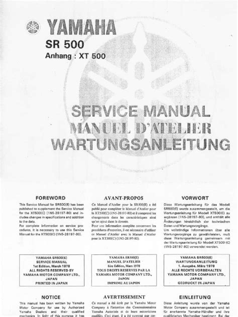 Free yamaha service manual pdf Ebook Doc