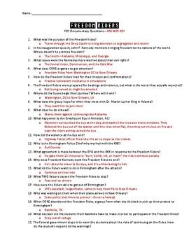 Freedom Riders Questions And Answers Doc