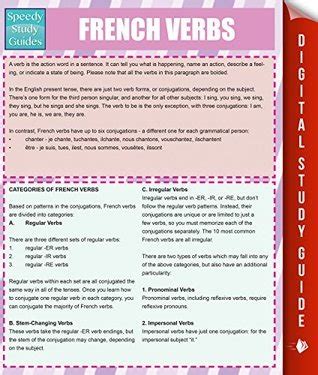 French Verbs Speedy Study Guides French Edition Reader