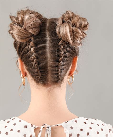 French braid bun: