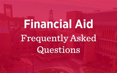 Frequently Asked Questions about SRU Financial Aid