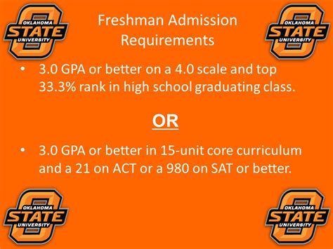 Freshman Admission Requirements