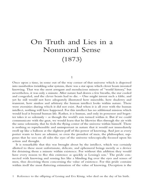 Friedrich Nietzsche On Truth and Lies in a Nonmoral Sense pdf Epub