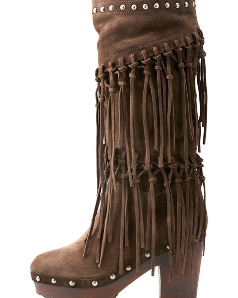 Fringe boots