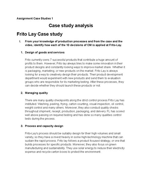 Frito-Lay Company Stock: A Comprehensive Analysis