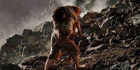 Frodo and Sam Overlook Mount Doom: A Journey of Courage and Despair