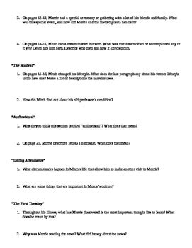 From Tuesdays With Morrie Study Guide Answers Epub