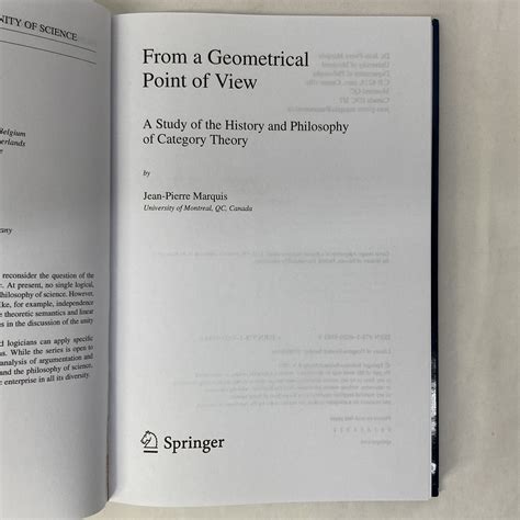 From a Geometrical Point of View A Study of the History and Philosophy of Category Theory Reader
