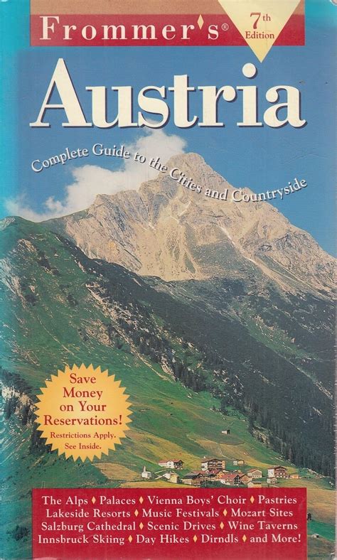 Frommer s Austria 7th ed Kindle Editon