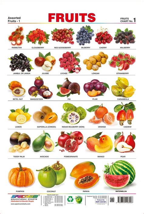 Fruit Vegetable Chart