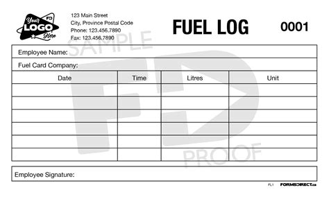 Fuel Receipt Template