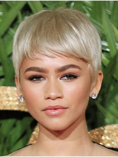 Full Lace 6" Straight Short Boycuts Zendaya Wigs