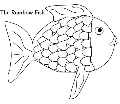 Full Page Rainbow Fish Template